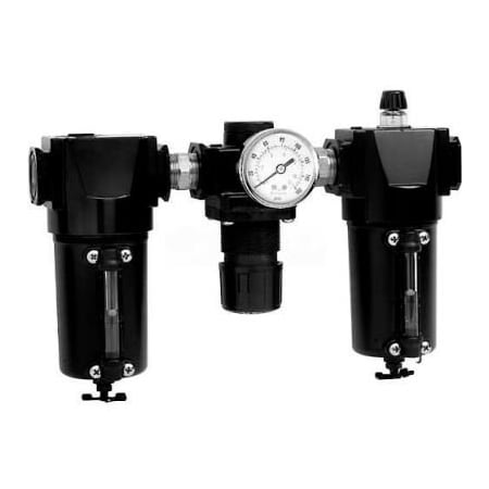 Arrow Pneumatics Arrow 1/2" Midflow Series FRL N33374W, Gauge, Metal Bowl W/Sight, Manual N33374W
